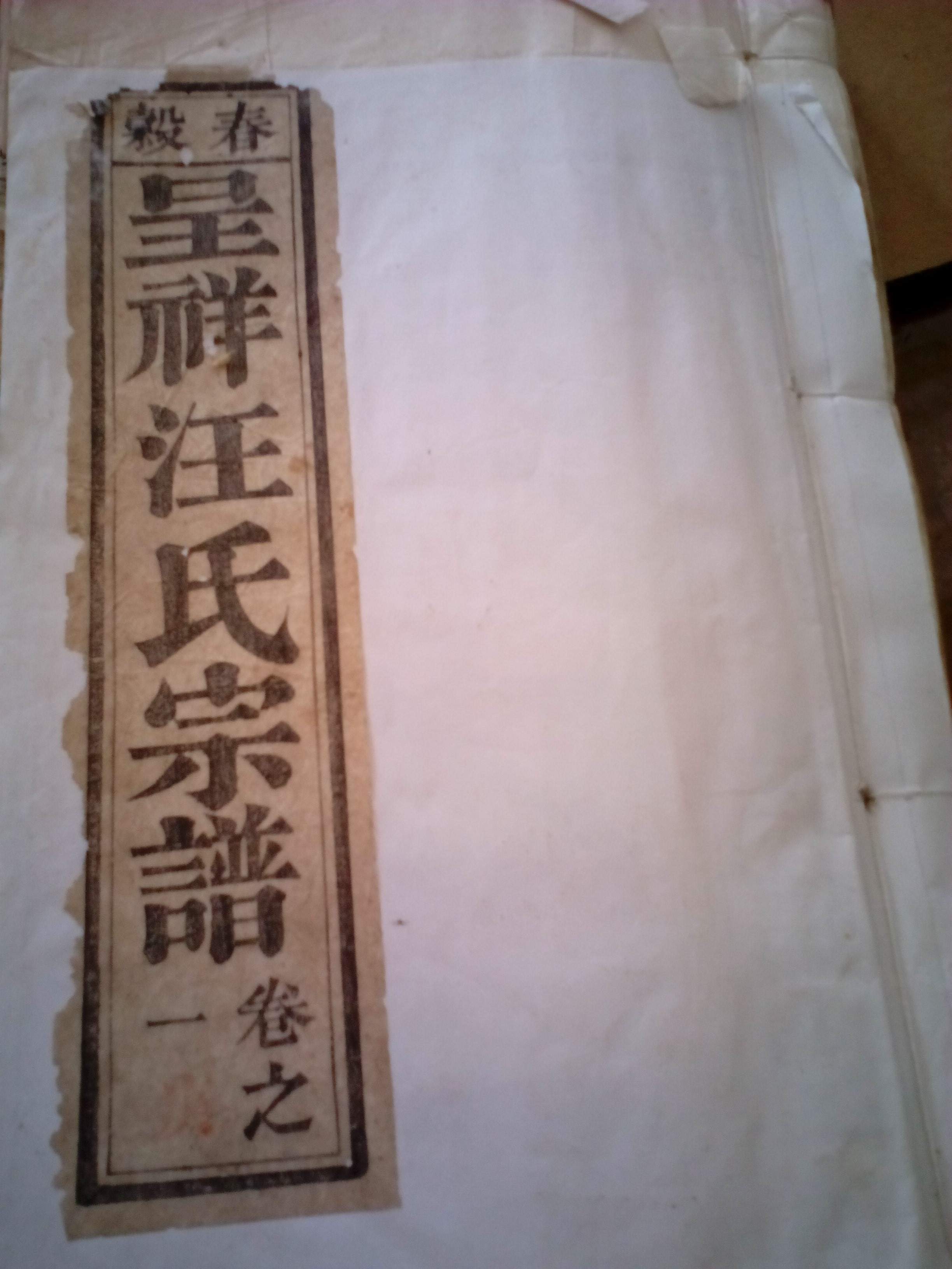 南陵呈祥汪氏宗谱