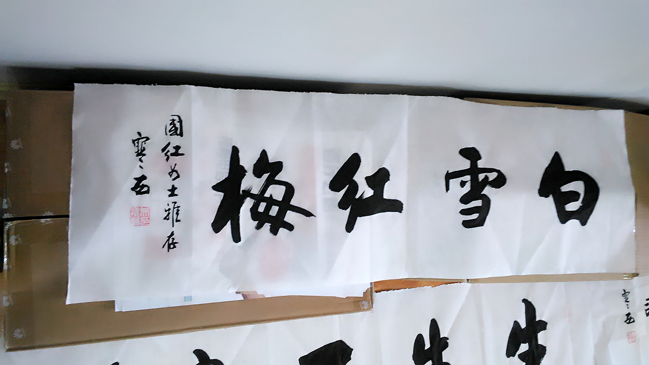 为国红写白雪红梅