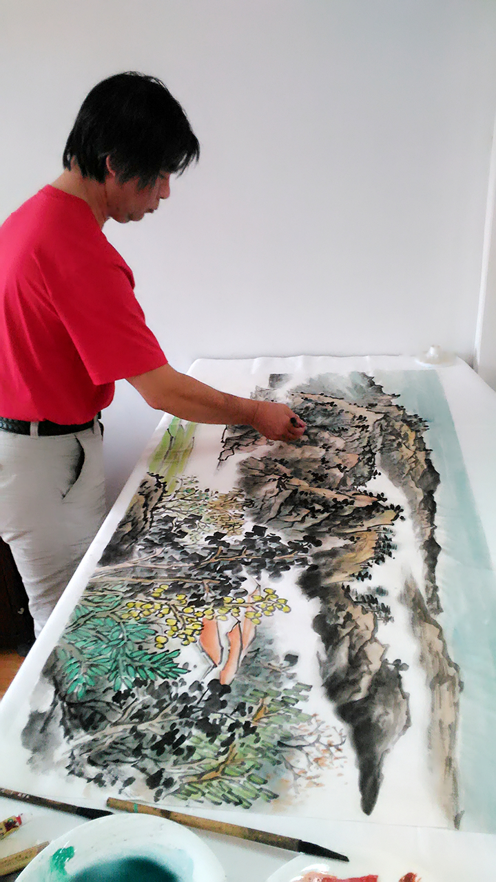 曹老师现场作画