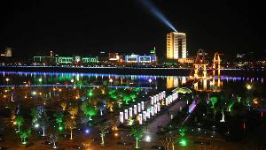 美丽的黄山市夜景