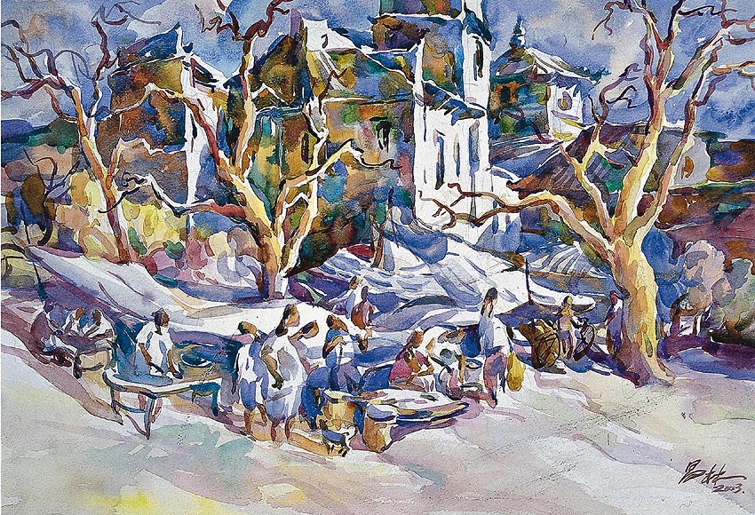 秋阳（水彩 ）54cmX39cm