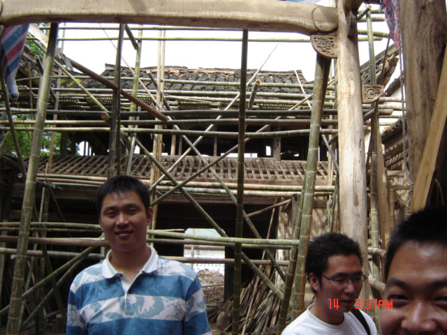 文昌阁的架已经搭好