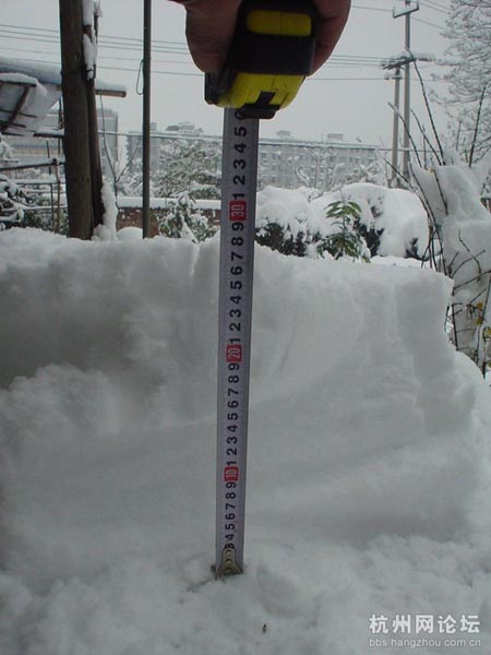 量了量３０厘米。