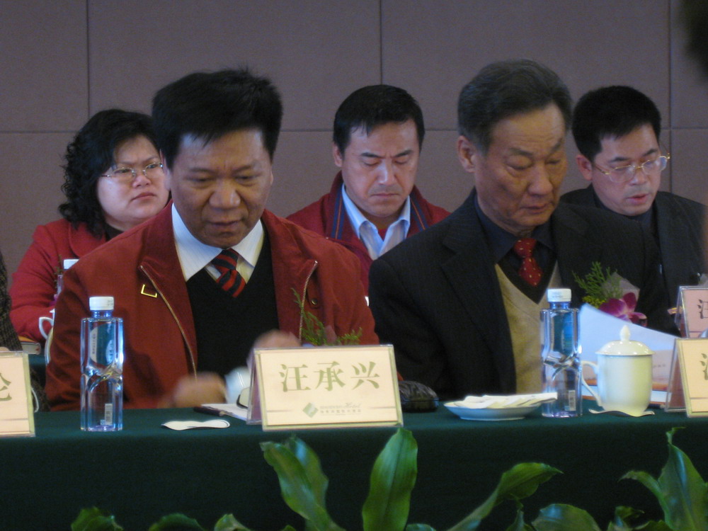 仕林本家在电白县汪华文化研究会主席台上