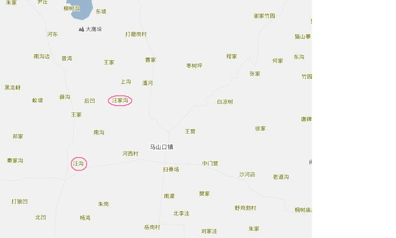 内乡县马山口镇有汪家沟和汪沟