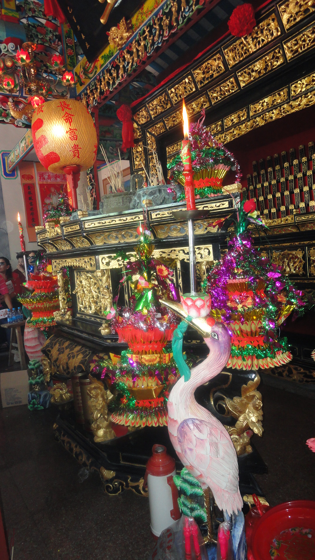 汪氏长明灯与鹤同辉