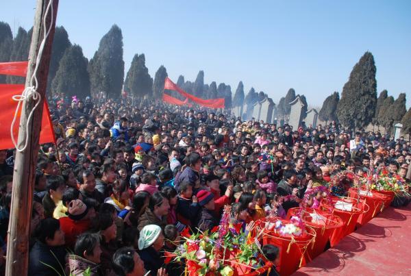 祭祖大典松林一角照