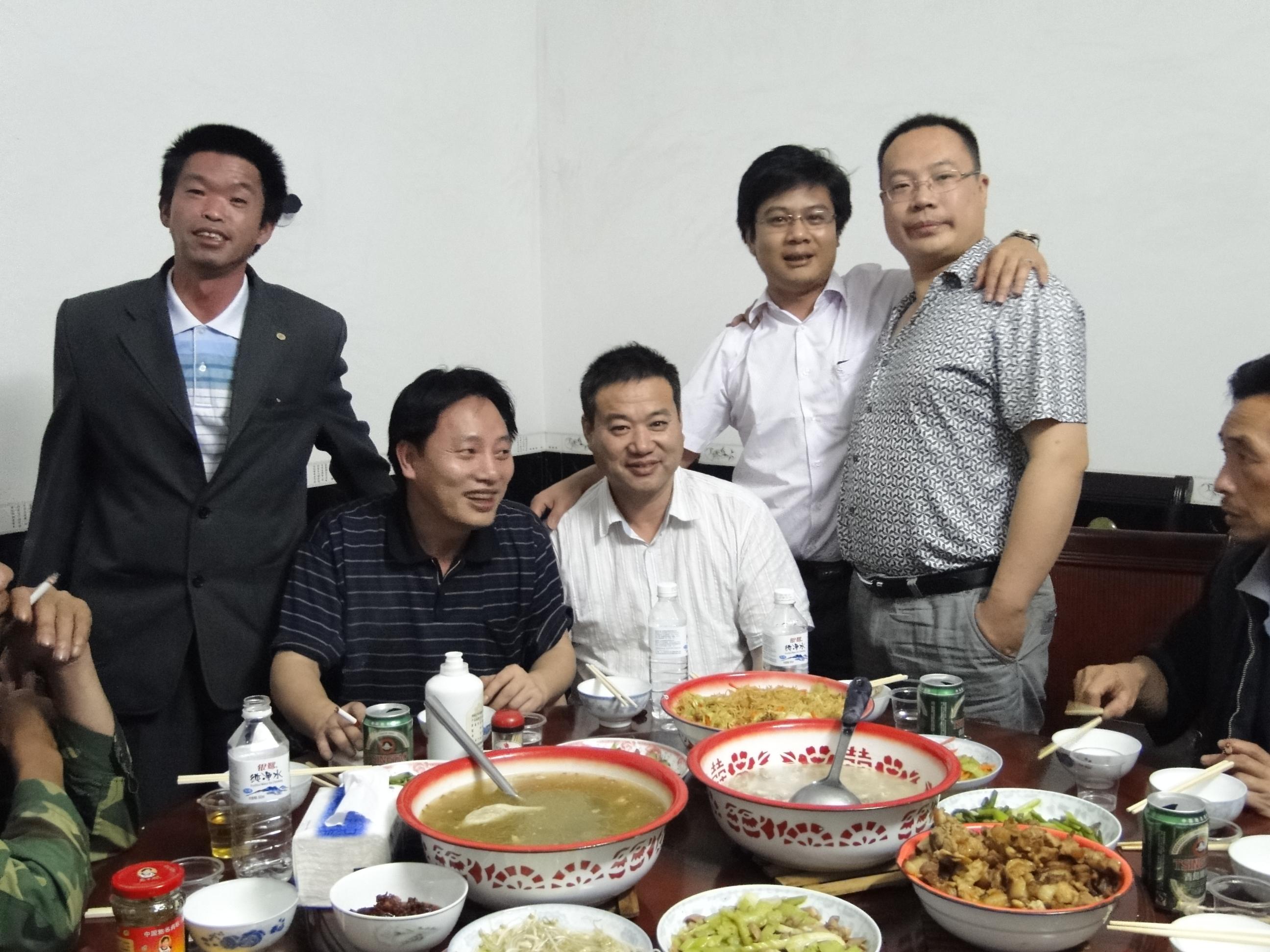 从左到右：济圣、大风、乃涛、祖尚、我朋友任伟