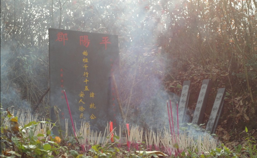 抗公之墓，蛇首