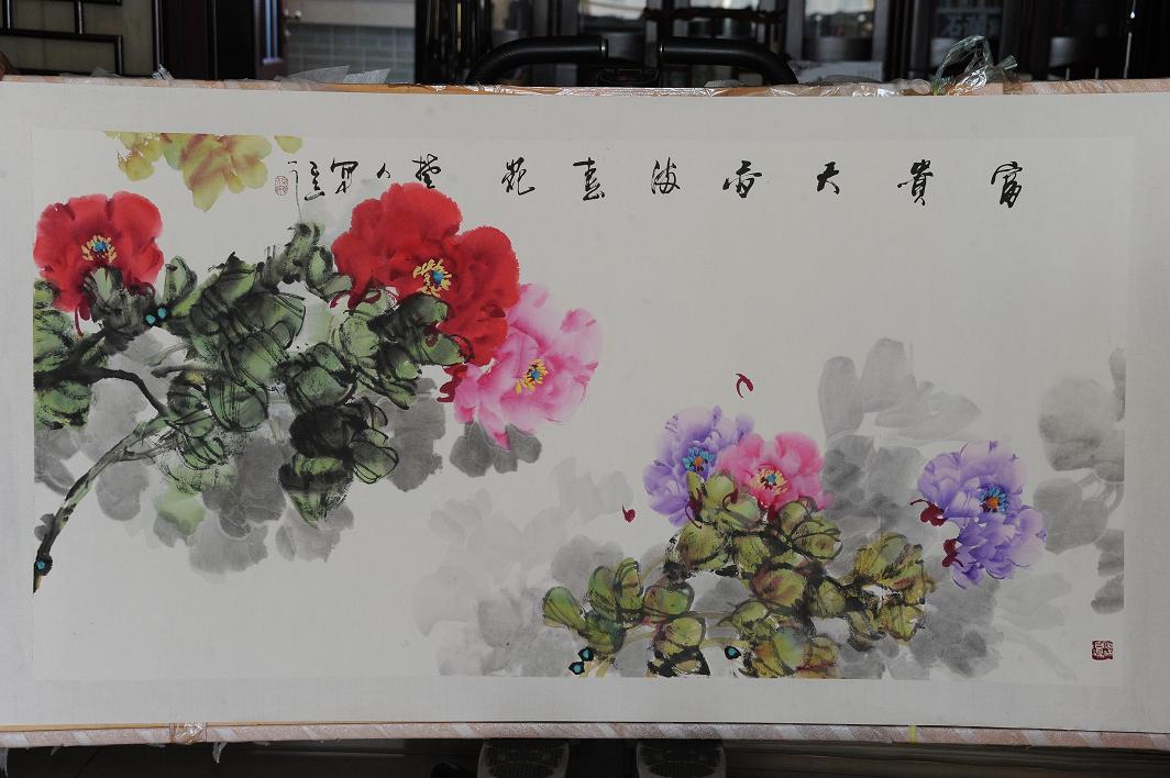 中国轻工协会（轻工部）局长王运民作画